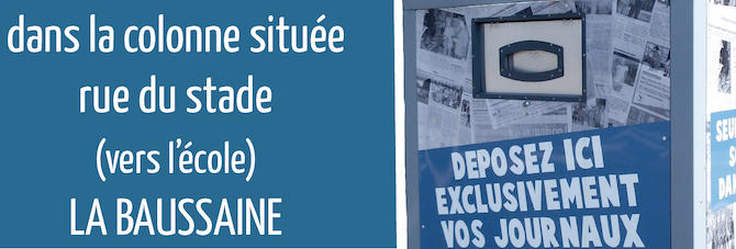 La colonne d’apport volontaire pour la collecte des journaux est arrivée rue du stade La colonne d’apport volontaire pour la collecte des journaux est arrivée rue du stade